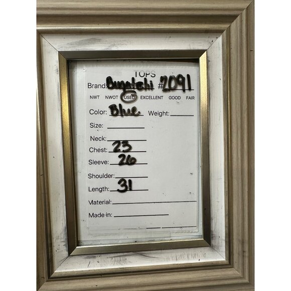 Bugatchi Mens Shaped Fit Blue Plaid Long Sleeve Button-Down Shirt Size 2XL - Picture 6 of 6